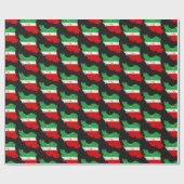 Iran Karte mit Flagge und Emblem Geschenkpapier (Flach)