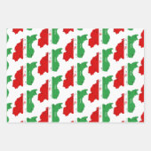 Iran Karte mit Flagge und Emblem Geschenkpapier Set (Vorderseite 2)