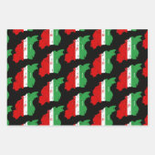 Iran Karte mit Flagge und Emblem Geschenkpapier Set (Vorderseite)