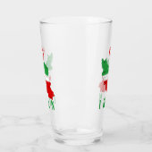 Iran Karte mit Flagge und Emblem Glas (Links)