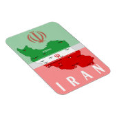 Iran Karte mit Flagge und Emblem Magnet (Rechte Seite)
