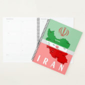 Iran Karte mit Flagge und Emblem Planer (Anzeige)