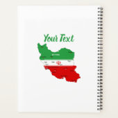 Iran Karte mit Flagge und Emblem Planer (Rückseite)