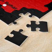 Iran Karte mit Flagge und Emblem Puzzle (Seite)