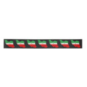 Iran Karte mit Flagge und Emblem Satinband (Vorderseite)