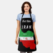 Iran Karte mit Flagge und Emblem Schürze (Getragen)