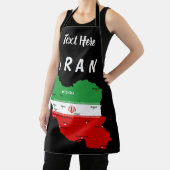 Iran Karte mit Flagge und Emblem Schürze (InSitu)