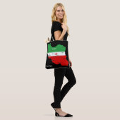Iran Karte mit Flagge und Emblem Tasche (Am Model)
