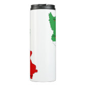 Iran Karte mit Flagge und Emblem Thermosbecher (Rückseite)
