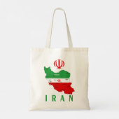 Iran Karte mit Flagge und Emblem Tragetasche (Rückseite)