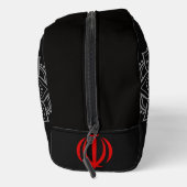 Iran Karte mit Flagge und Emblem Waschbeutel (Rechts)