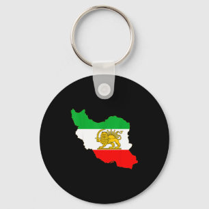 Iran Karte mit Löwe und Sonnen-Emblem, persische F Schlüsselanhänger