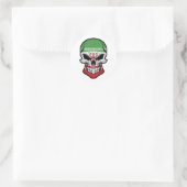 Iran lächelt Schädelflagge Runder Aufkleber (Tasche)