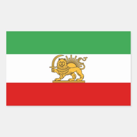 IRAN Lion and Sun Flag LARGE Sticker (Vorderseite)