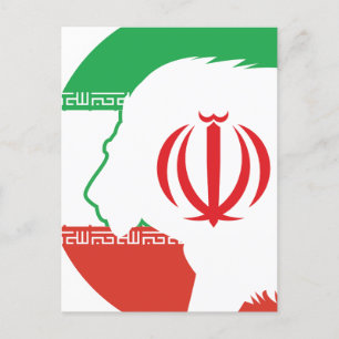 Iran Lion Nationale iranische Tierflagge Postkarte