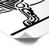 Iran Lion & Sun (Shir-O-Khorshid) Poster (Ecke)