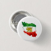 Iran Löwe & Sonne Knopf | Persisch Shir o Khorshid Button (Vorne & Hinten)
