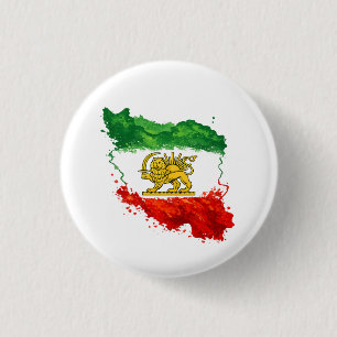 Iran Löwe & Sonne Knopf Persisch Shir o Khorshid Button