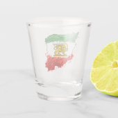 Iran Löwe & Sonne Schnapsglas | Persisch Shir o Kh (Rückseite)