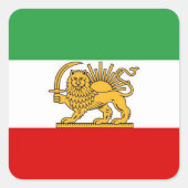 IRAN Löwe und Sonne Flagge Mini Aufkleber (Vorderseite)