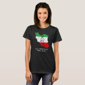 Iran Map, ALL TOGETHER FOR IRAN Farsi calligraphy, T-Shirt (Vorne ganz)