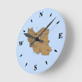 Iran Map Clock Runde Wanduhr (Winkel)