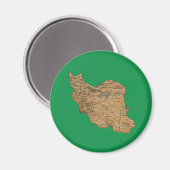 Iran Map Magnet (Vorderseite/Rückseite)