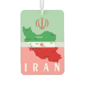 Iran Map with Flag and Emblem Autolufterfrischer (Rückseite)