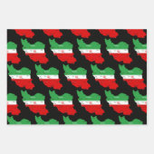 Iran Map with Flag and Emblem Geschenkpapier Set (Vorderseite 3)