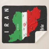 Iran Map with Flag and Emblem Sherpadecke (Vorderseite (Horizontal))
