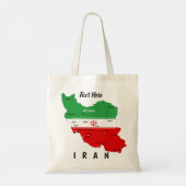 Iran Map with Flag and Emblem Tragetasche (Rückseite)