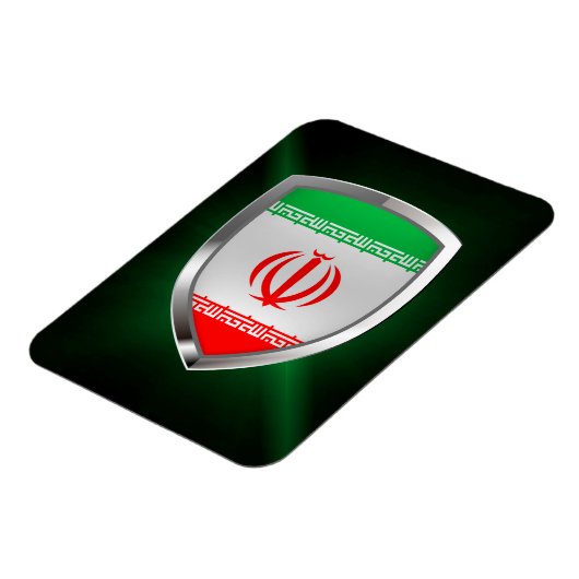 Iran Metallic Emblem Magnet (Linke Seite)