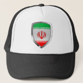 Iran Metallic Emblem Truckerkappe (Vorderseite)