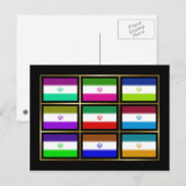 Iran Multihue Flags Postkarte (Vorne/Hinten)