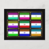 Iran Multihue Flags Postkarte (Vorderseite)