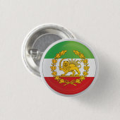 Iran Persian Lion Kingdom Pahlevi Button (Vorne & Hinten)