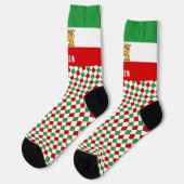 Iran, Persiensocken, persische Flagge / Schah des  Socken (Linkes Detail)