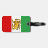 Iran, persische Flagge mit Löwen, Schah des Iran Gepäckanhänger (Rückseite horizontal)