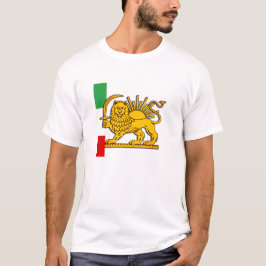 Iran, Persischer Löwe und Flagge, Schah des Iran T-Shirt