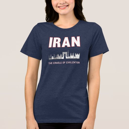 Iran Pride Iran Persia Wiege der Zivilisation Tri-Blend Shirt (Vorderseite)
