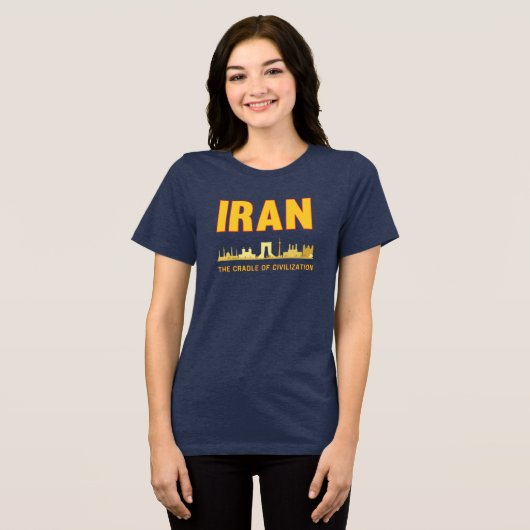 Iran Pride Iran Persia Wiege der Zivilisation Tri-Blend Shirt (Vorderseite voll)