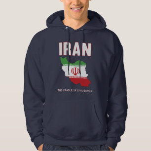 Iran Prix iranische Flagge Karte Persien Hoodie