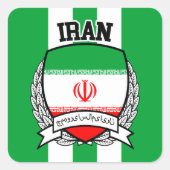 Iran Quadratischer Aufkleber (Vorderseite)