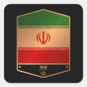 Iran Quadratischer Aufkleber (Vorderseite)