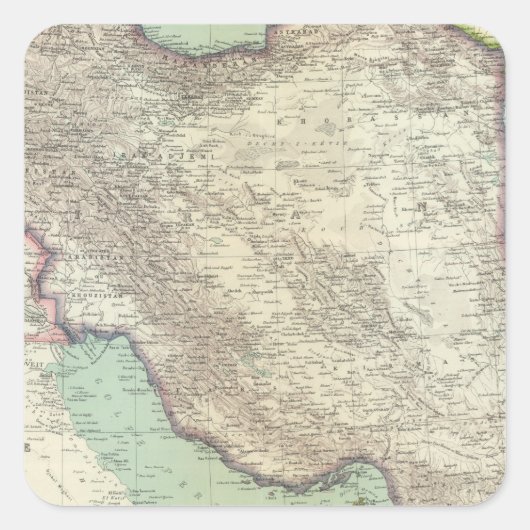 Iran Quadratischer Aufkleber (Vorderseite)