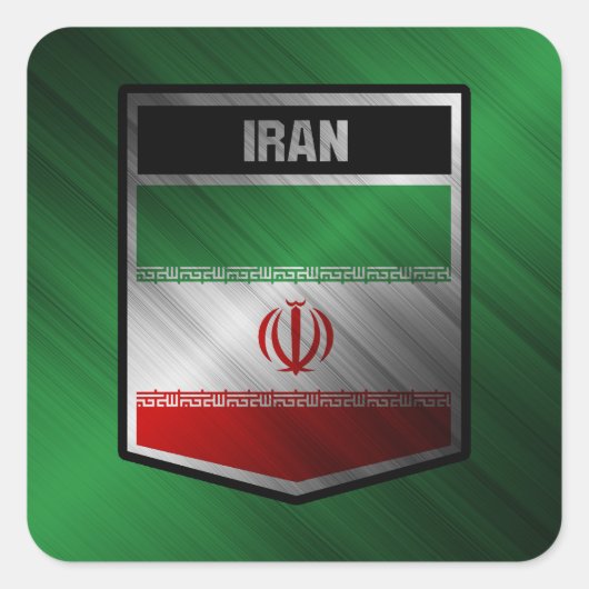 Iran Quadratischer Aufkleber (Vorderseite)