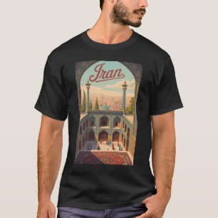 Iran Skyline Illustration Reise Kunst Vintage T-Shirt