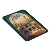 Iran Skyline Illustration Travel Art Vintage Magnet (Rechte Seite)