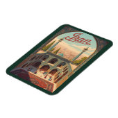 Iran Skyline Illustration Travel Art Vintage Magnet (Linke Seite)