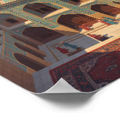 Iran Skyline Illustration Travel Art Vintage Poster (Ecke)